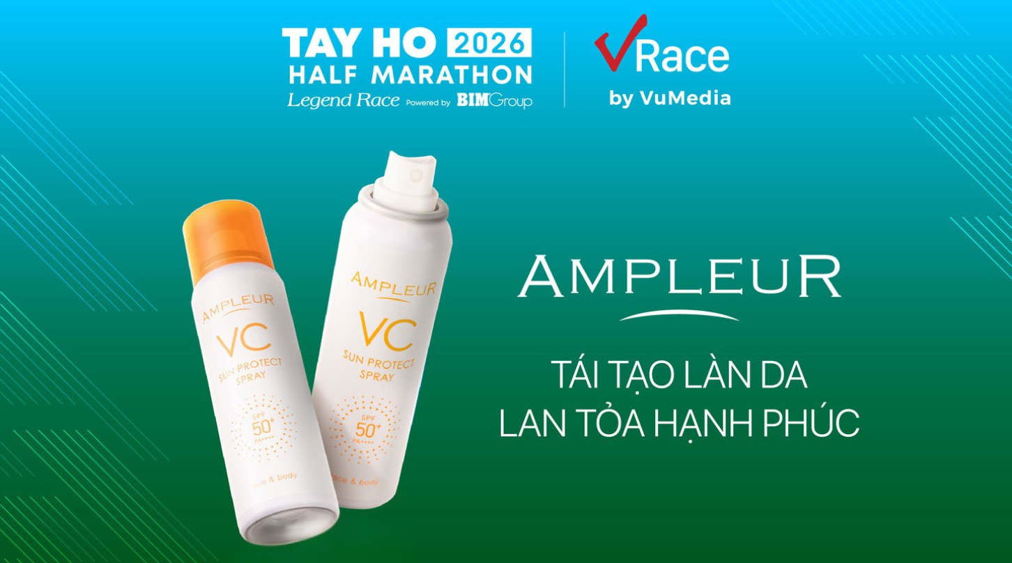 AMPLEUR – NHÀ TÀI TRỢ CHÍNH THỨC ĐỒNG HÀNH CÙNG TAY HO HALF MARATHON 2026 POWERED BY BIM GROUP