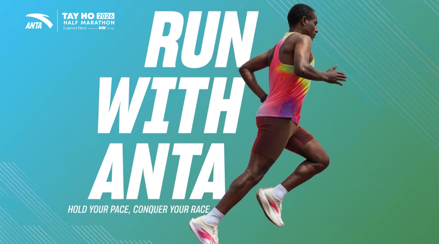 ANTA – DẤU ẤN CỦA TẬP ĐOÀN THỂ THAO TOÀN CẦU TẠI TAY HO HALF MARATHON 2026 POWERED BY BIM GROUP