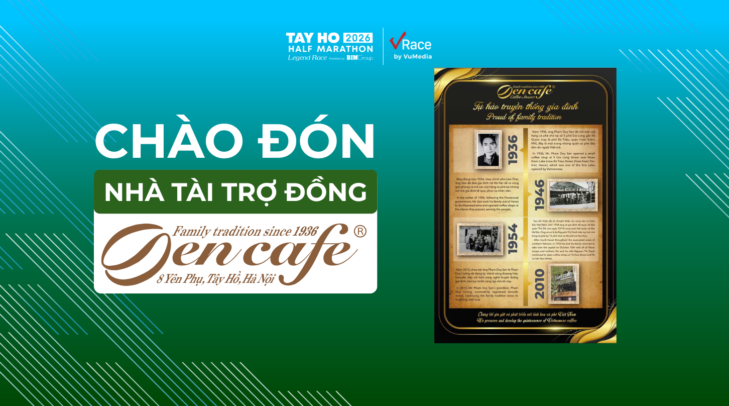 SEN CAFE – NHÀ TÀI TRỢ ĐỒNG CỦA GIẢI CHẠY TAY HO HALF MARATHON 2026 POWERED BY BIM GROUP