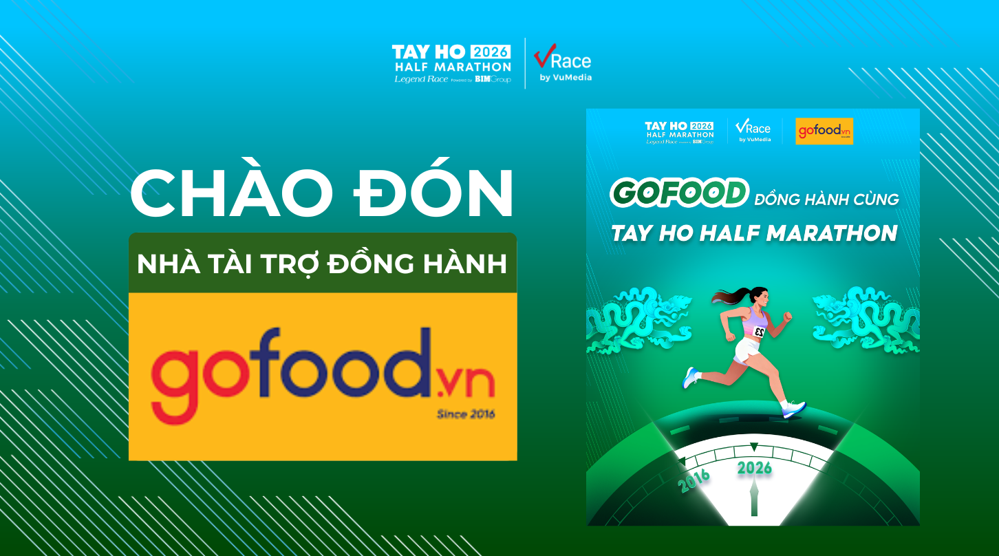 GOFOOD ĐỒNG HÀNH CÙNG GIẢI CHẠY TAY HO MARATHON 2026 POWERED BY BIM GROUP